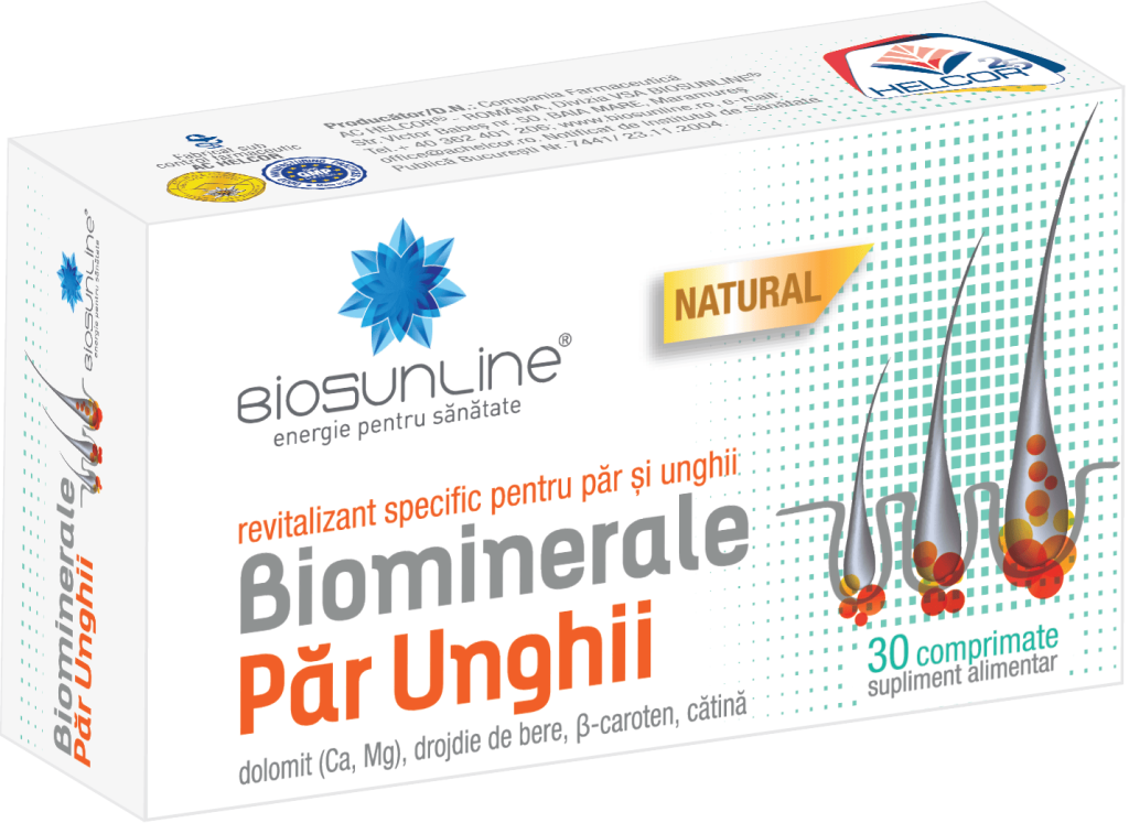 cutie biominerale par unghii