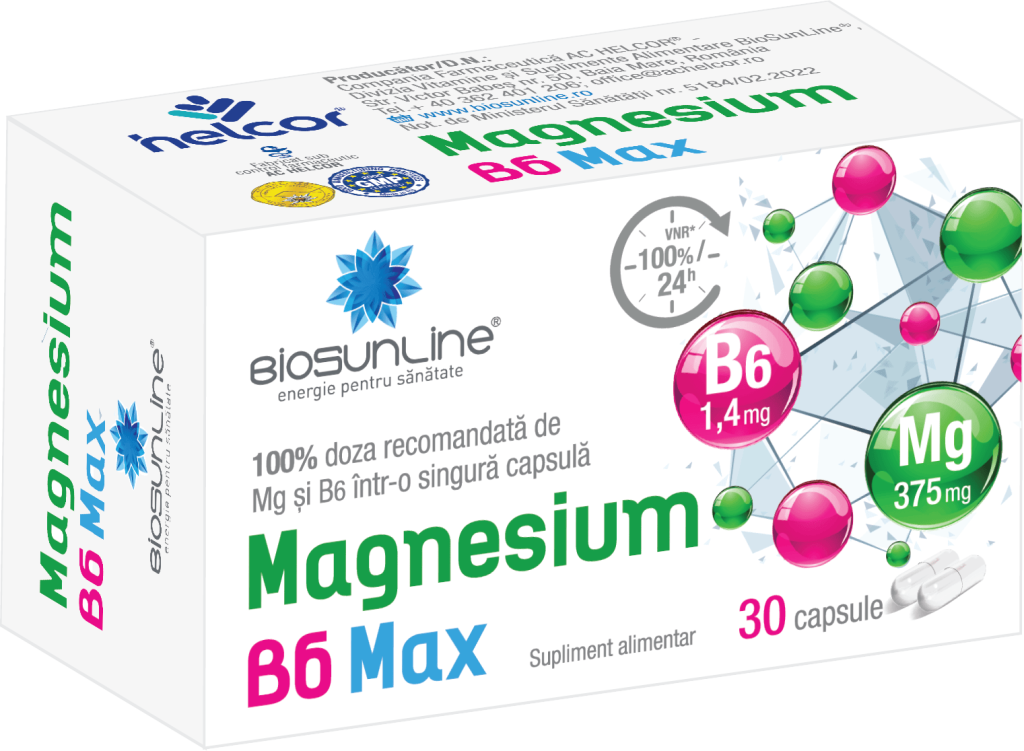 cutie magneziu b6 max