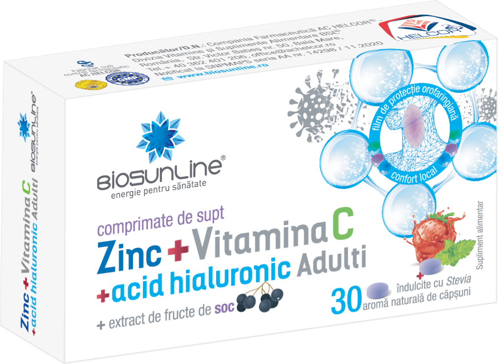 cutie zinc cu vitamina c pentru adulti