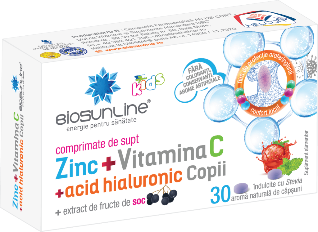 zinc cu vitamina c pentru copii